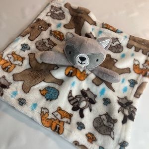 Le bebe Favorite Baby SECURITY BLANKET RACOON Bear Fox Turtle Plush LOVEY